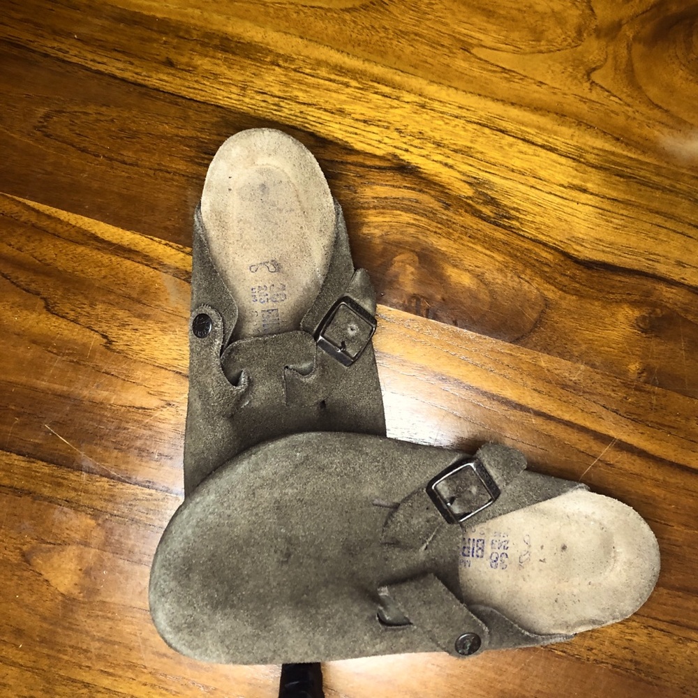 Birkenstock Boston Suede Clogs - Size 38